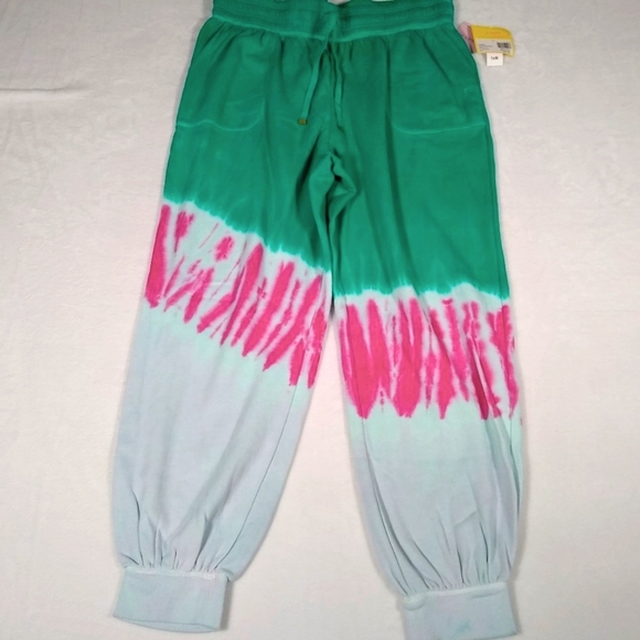 NWT Crown & Ivy Jade Tie Dyed French Terry Knit Relaxed Fit Joggers/Sweatpants - Picture 2 of 6